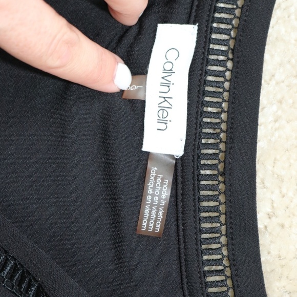 Calvin Klein Black V-Neck Blouse - Picture 4 of 4